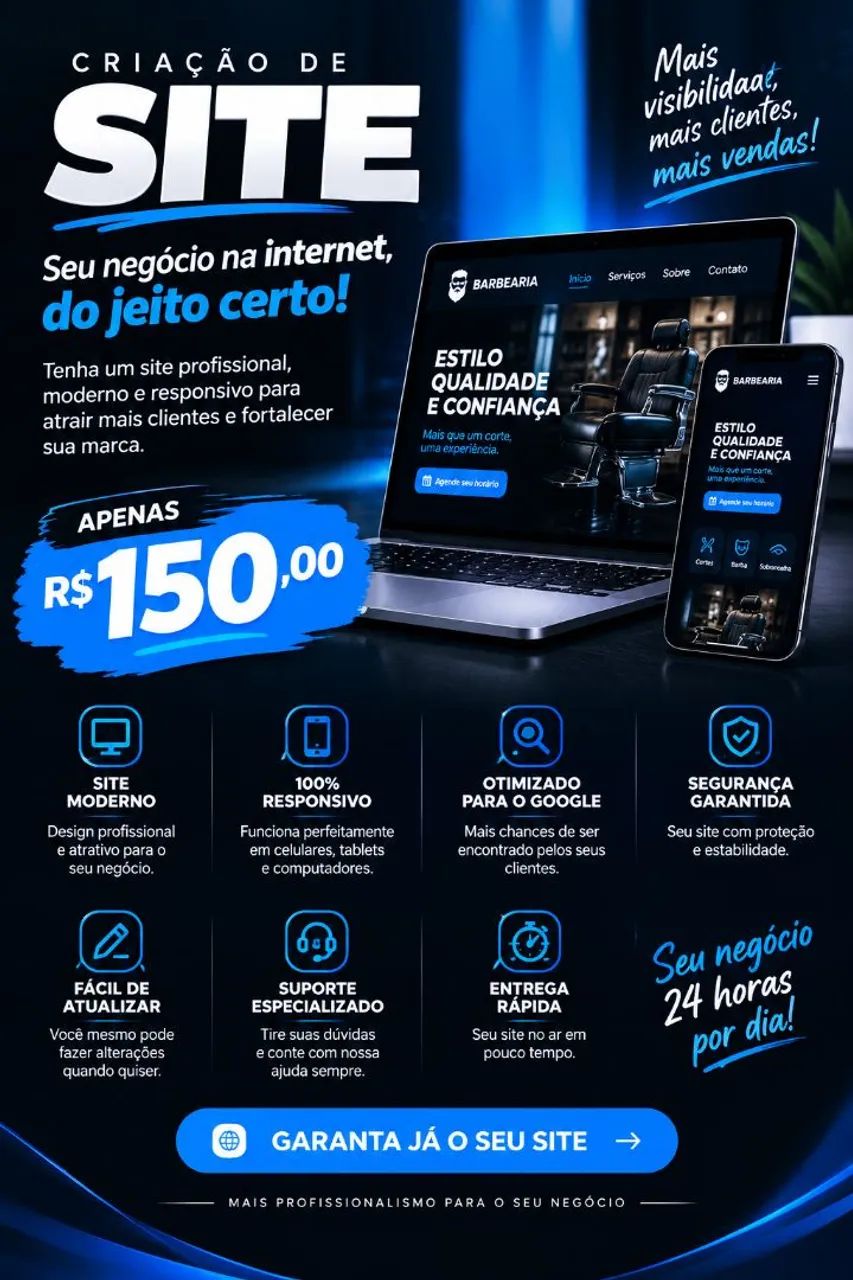 Criamos seu site