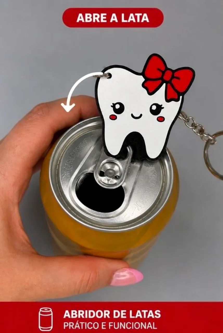 Kit 10 Chaveiros Abre e veda LATAS de Refrigerante - Foto 2