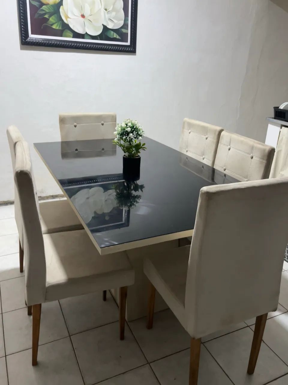Mesa 6 cadeiras vidro - Foto 4