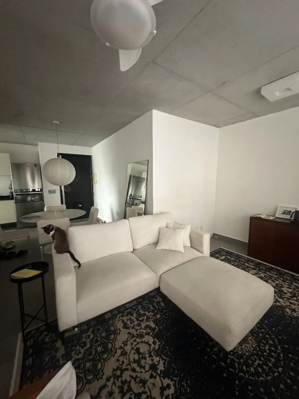 Sofa branco modulado bouclet