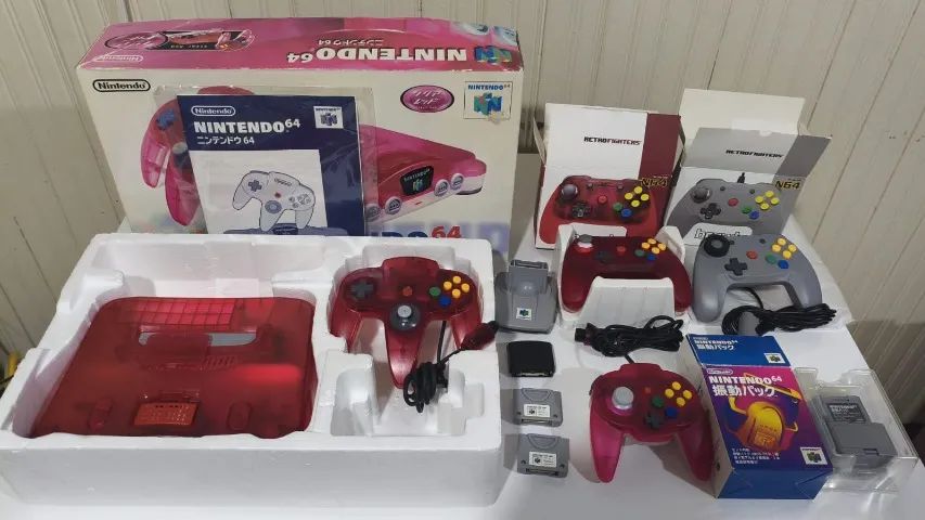 Nintendo 64 clear red 