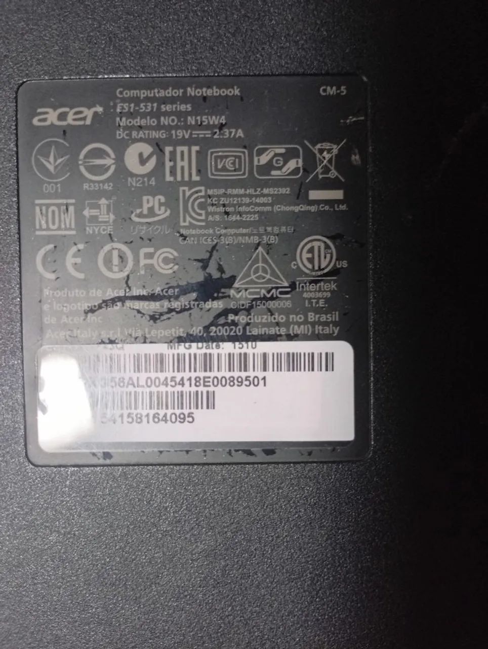 Teclado Acer ES1-531