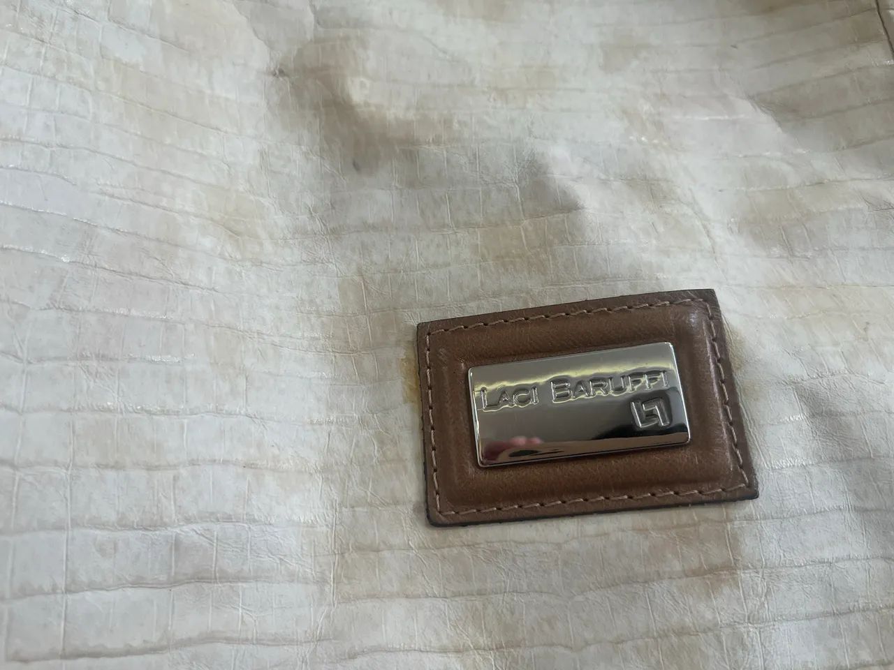 Bolsa Laci Baruffi Grande Bege com Alça Longa - Foto 3