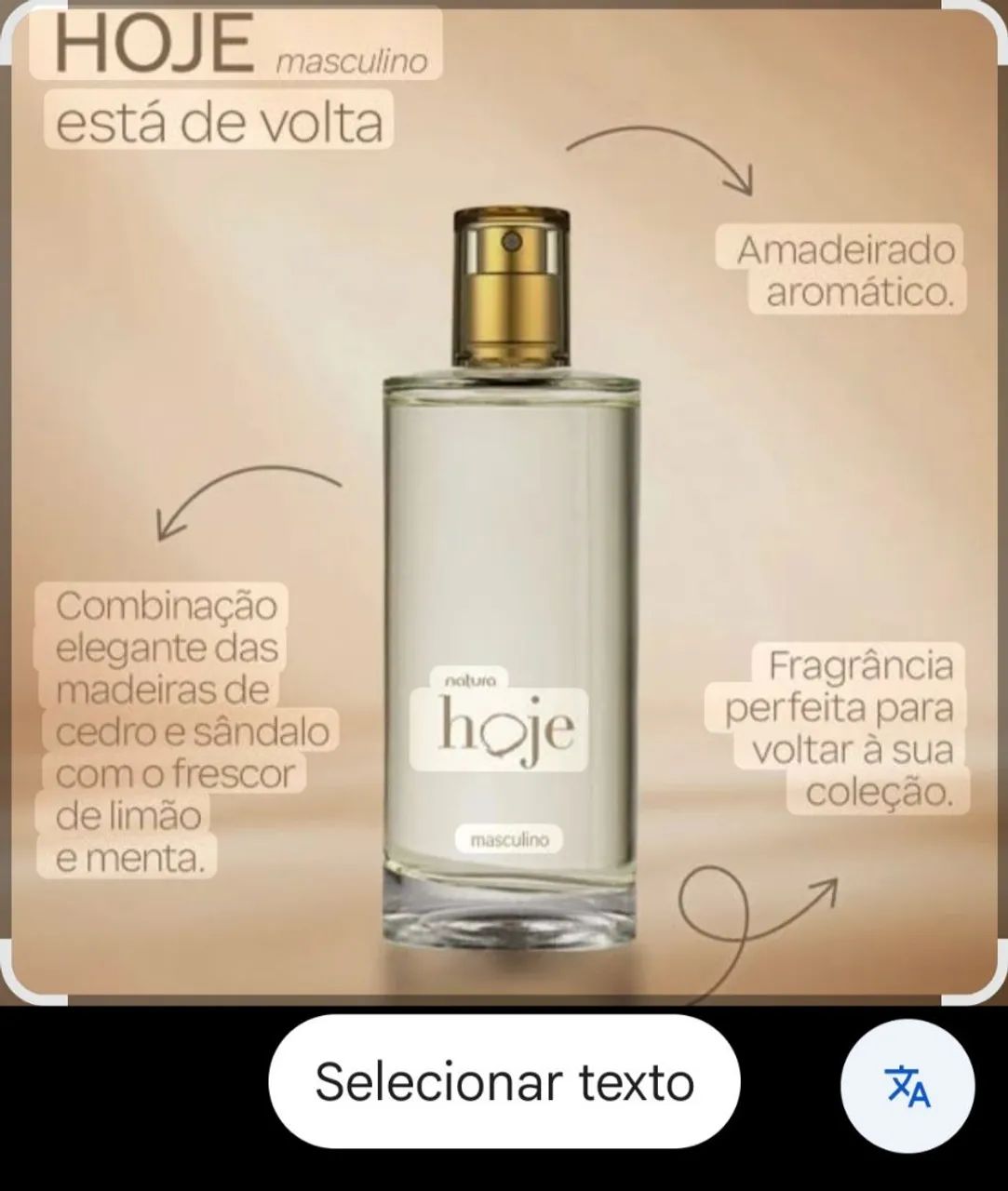 Perfume Hoje Natura Masc. - Foto 3