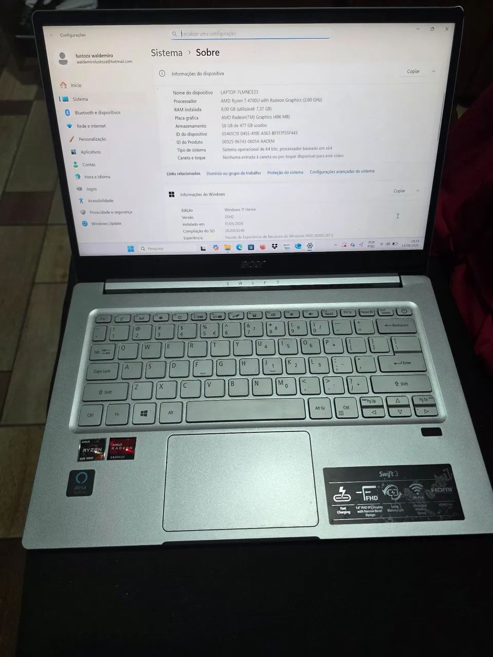 Notebook acer swift 3 - Foto 2