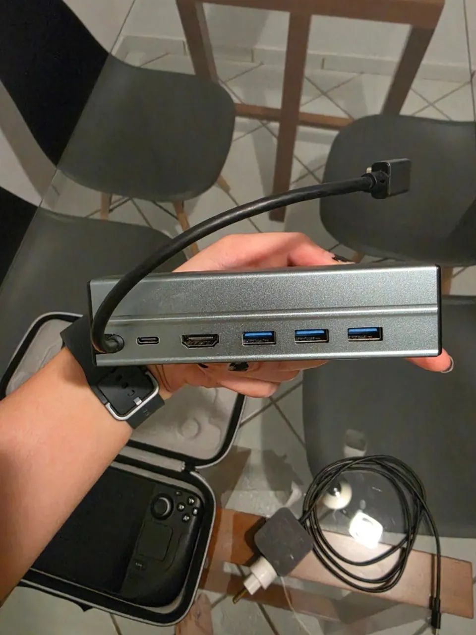 Steam Deck 512Gb + Cartão MicroSD 512Gb + Dock todos em perfeito estado - Foto 5