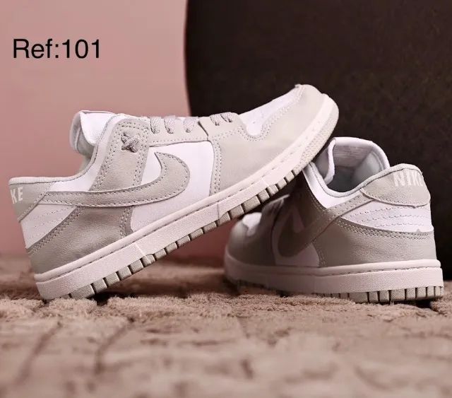 Nike Dunk white cinza