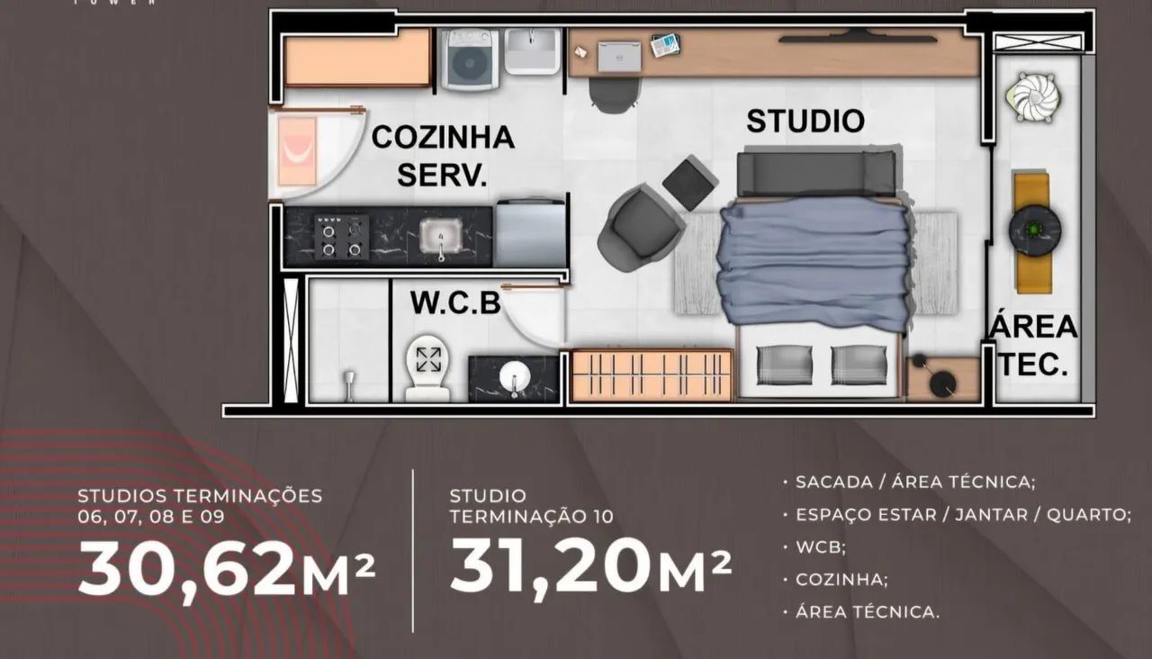 Studio facilitado | 64 mil + saldo parcelado 