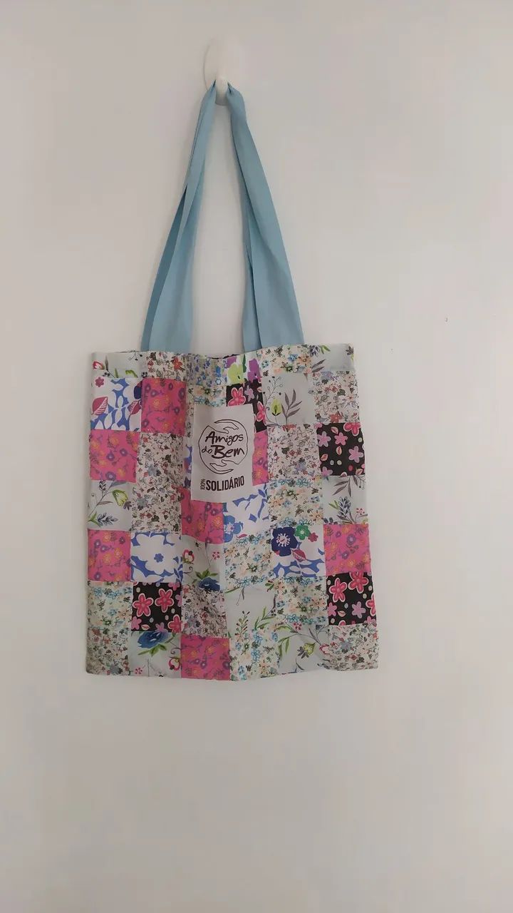 Bolsa de tecido em retalhos  - Foto 5