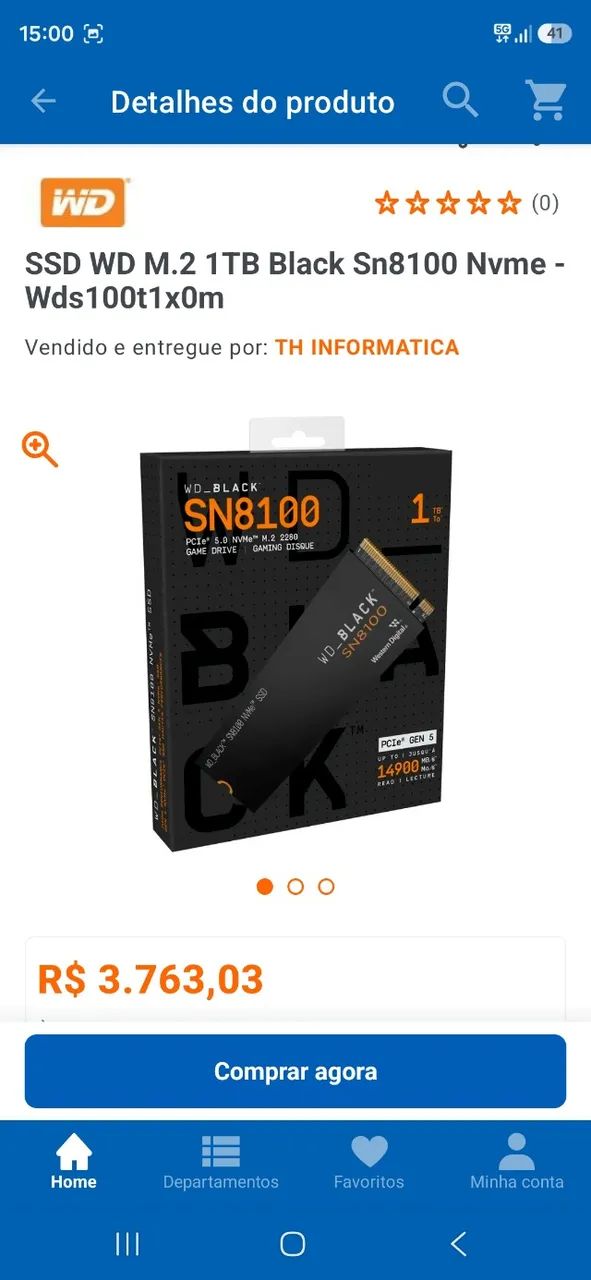 SSD 5ª geração 1TB SN8100 - Foto 2