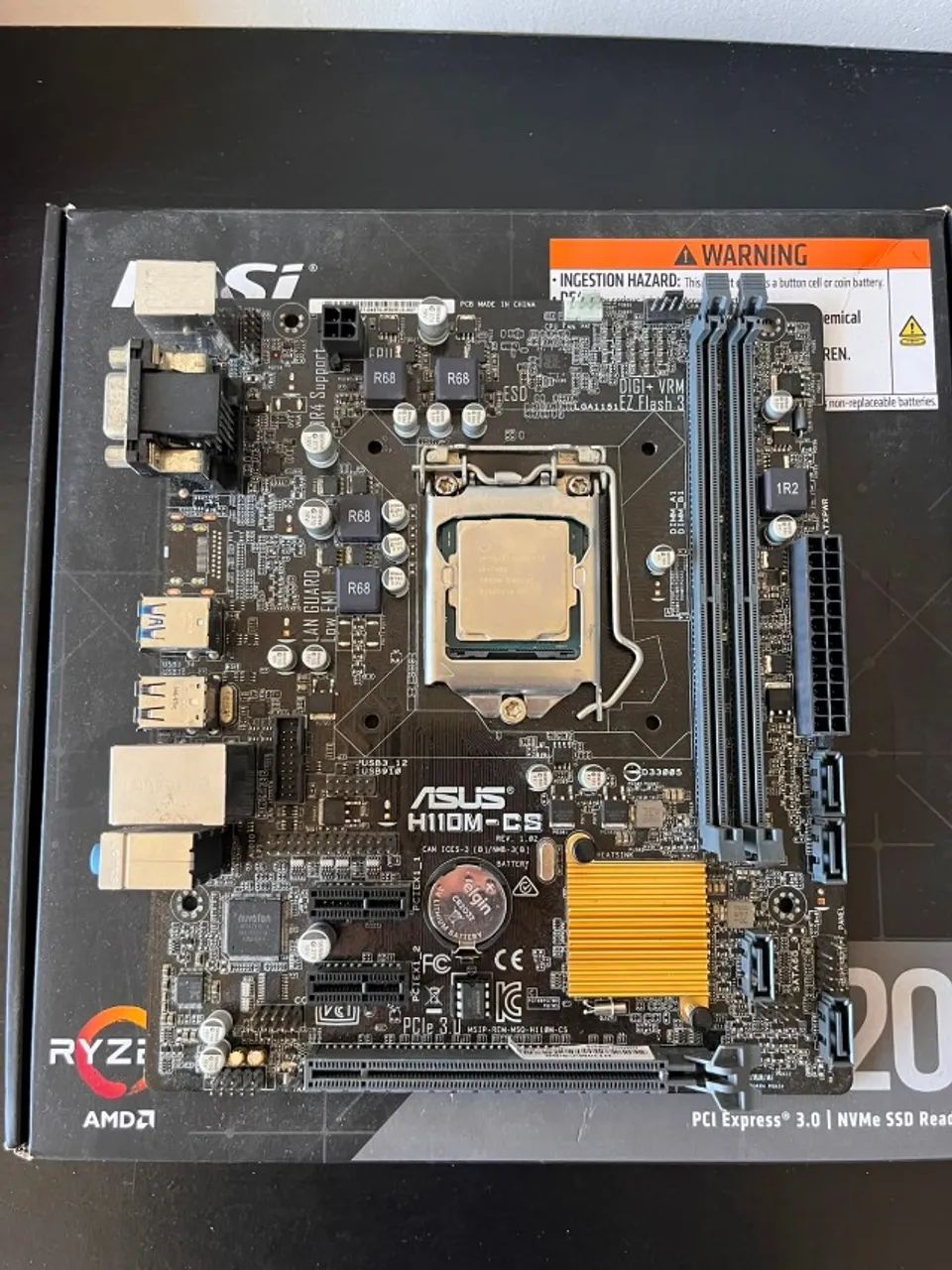KIT I5 7400 + ASUS H110M-CS - Foto 2