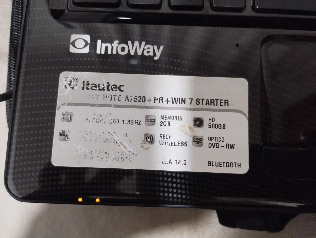 Notebook preto,: Itautec  - Foto 3