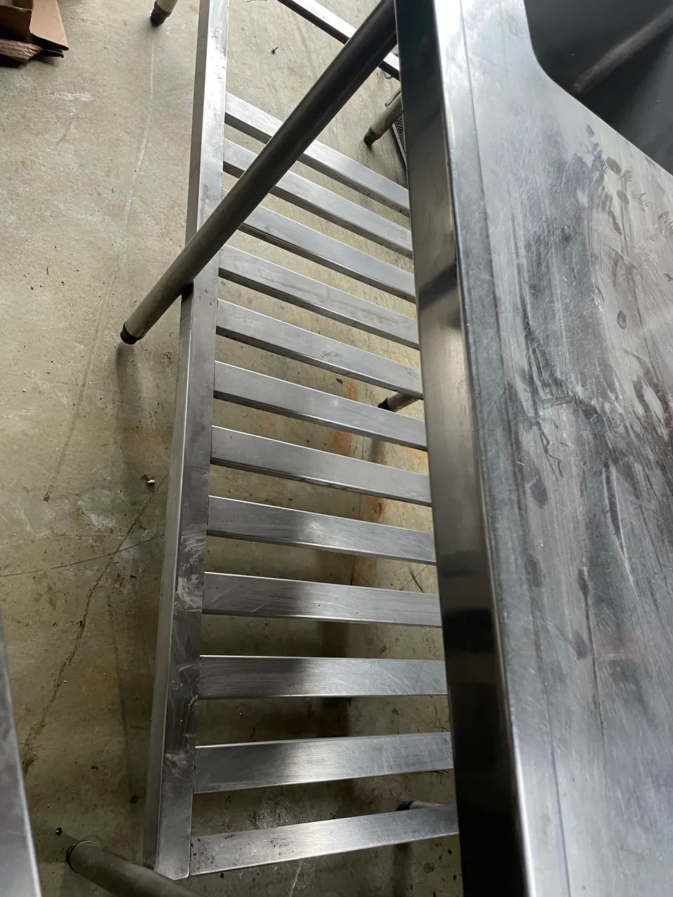 Bancada inox com pia 1,85 X 70 
