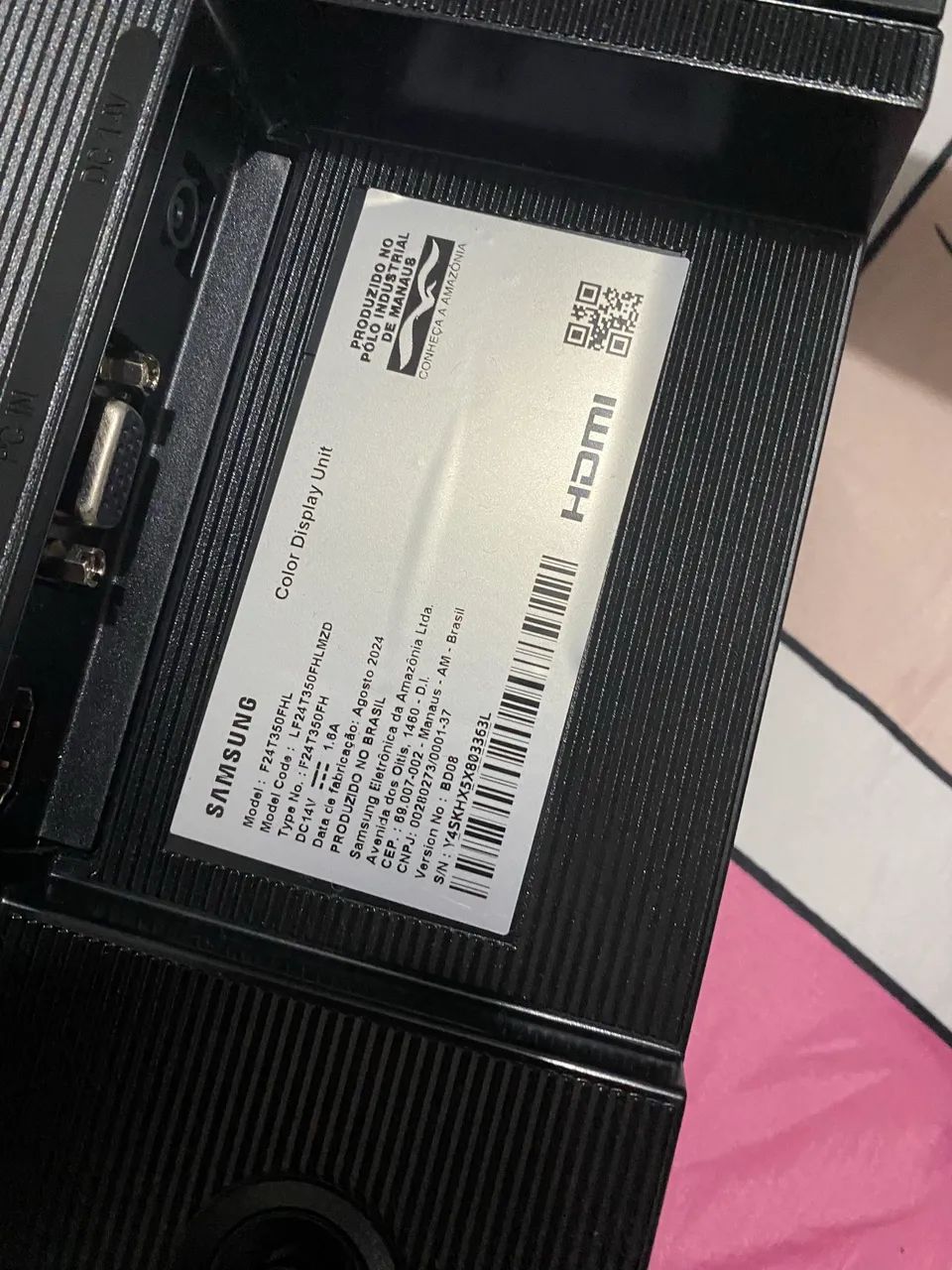 Monitor Gamer 24 polegadas, 75Hz(está sem a bateria) - Foto 2