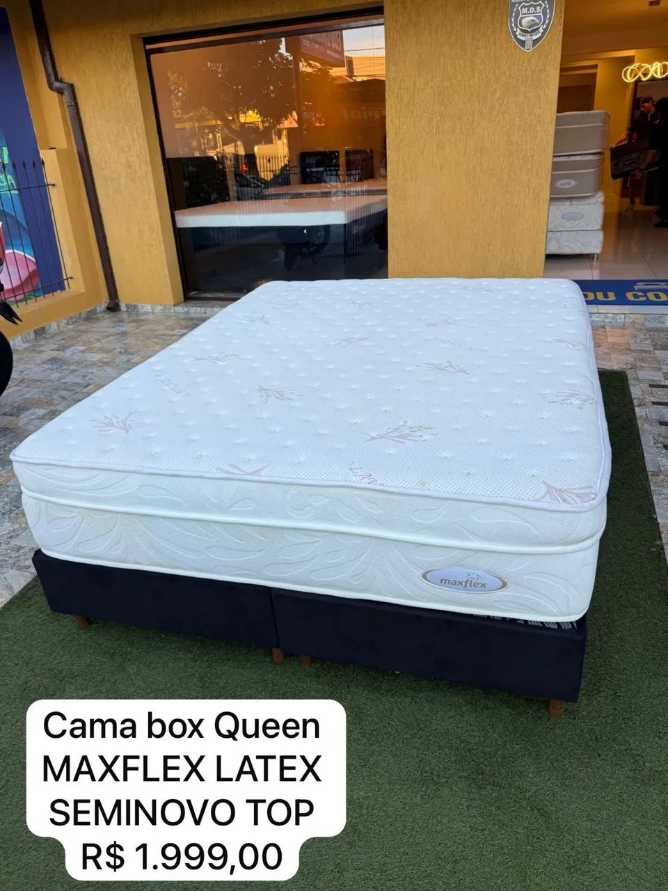 Cama box Queen SIZE MAXFLEX COM COLCHÃO LÁTEX SEMINOVO  - Foto 4