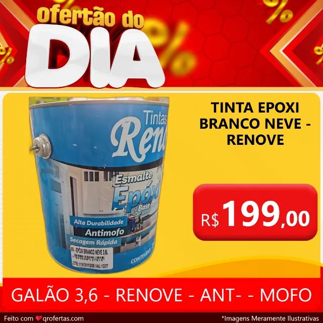 TINTA EPOXI ANTI-MOFO BRANCO NEVE GALÃO 3,6 LITROS ALTA DURABILIDADE E SECAGEN RÁPIDA  - Foto 4