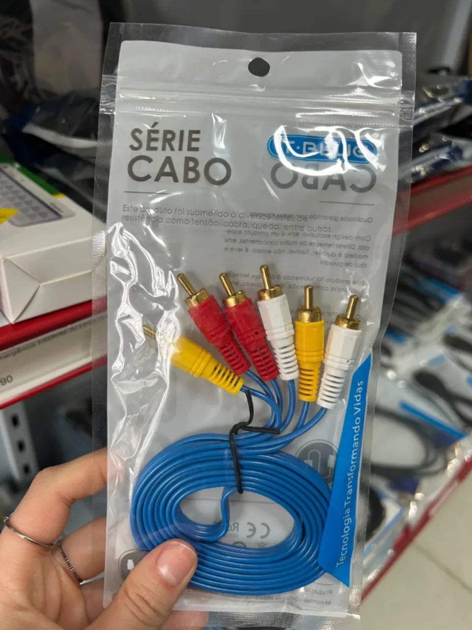 Cabo RCA x RCA Áudio e Vídeo AV 1,5 metros