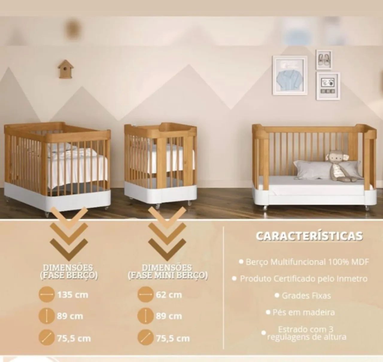 Berço 3 em 1 - Foto 4