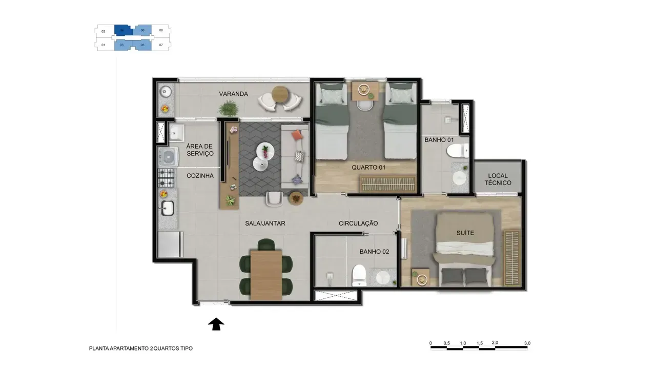PLANTA 59m²
