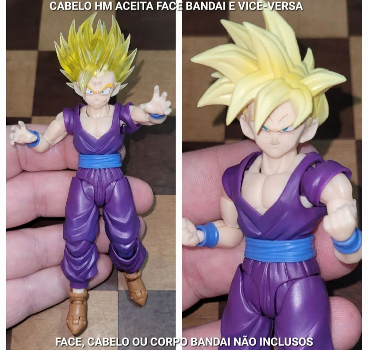 Head Cabeça Kit AH007 Gohan para Sh Figuarts Bandai e Demoniacal Fit - Foto 4