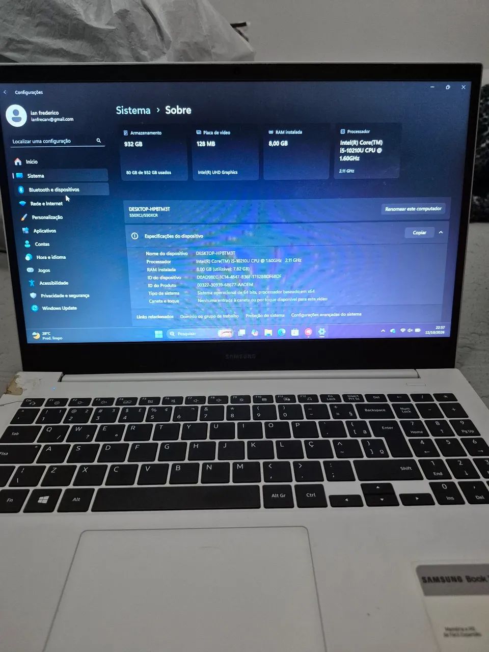 Notebook i5 10 geração 