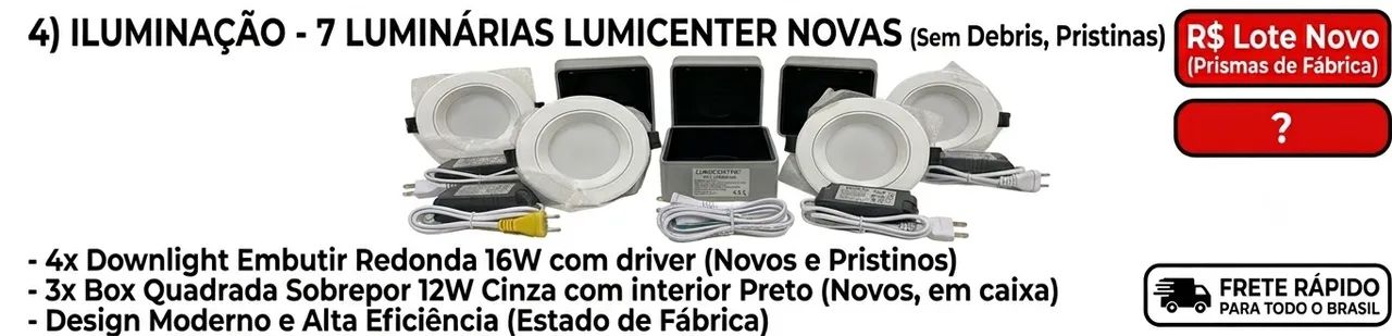LUMINÁRIAS LUMICENTER NOVAS