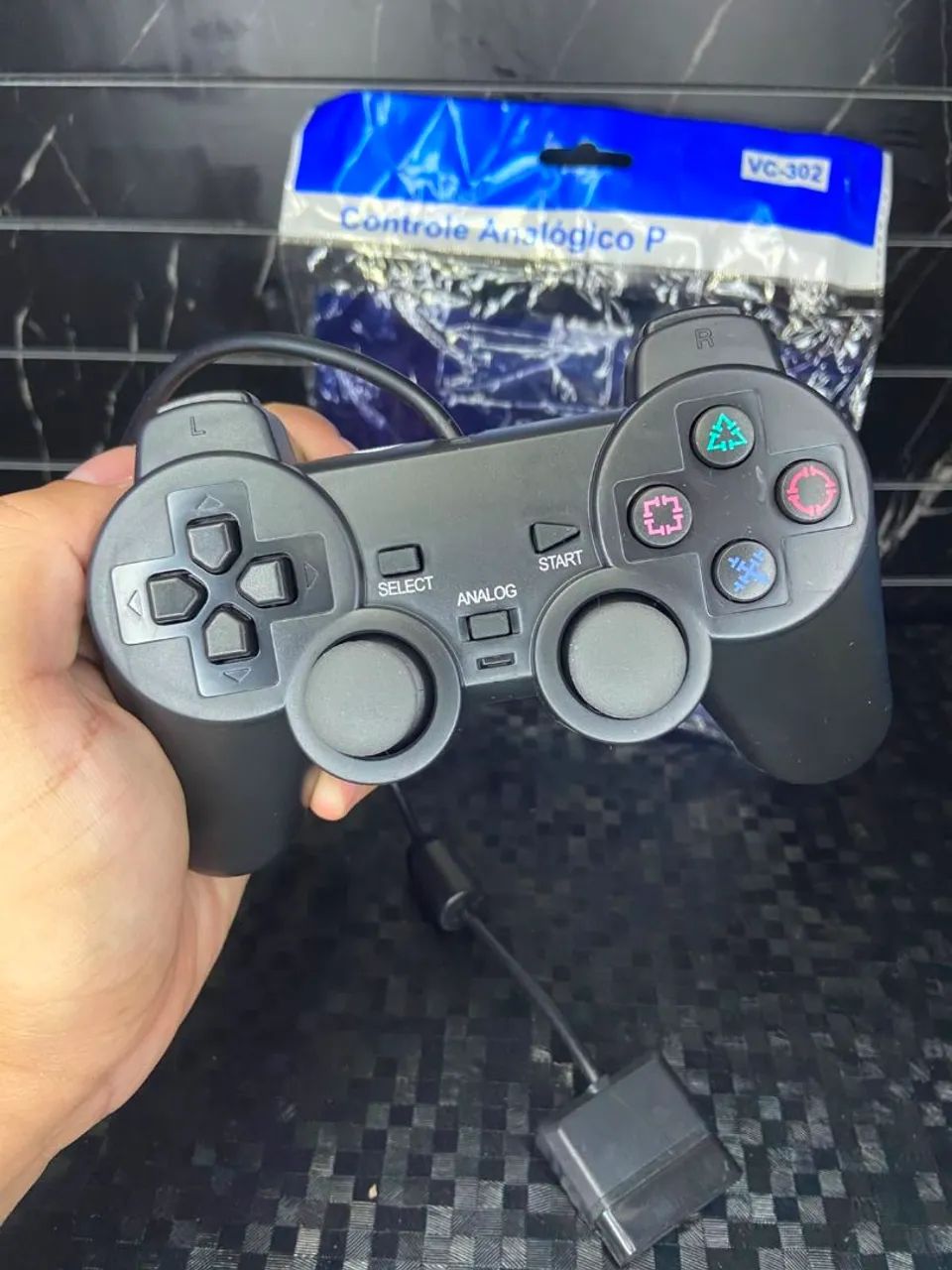 Controle PS2 com fio (entrega grátis) - Foto 2