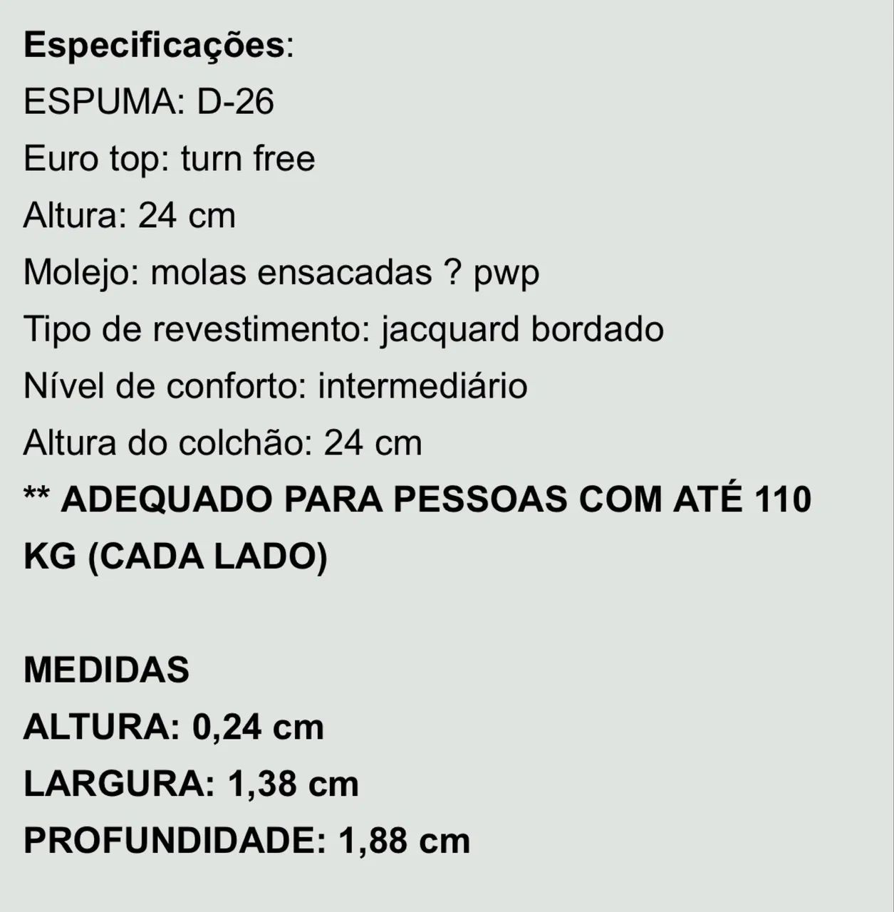 Colchão de espuma