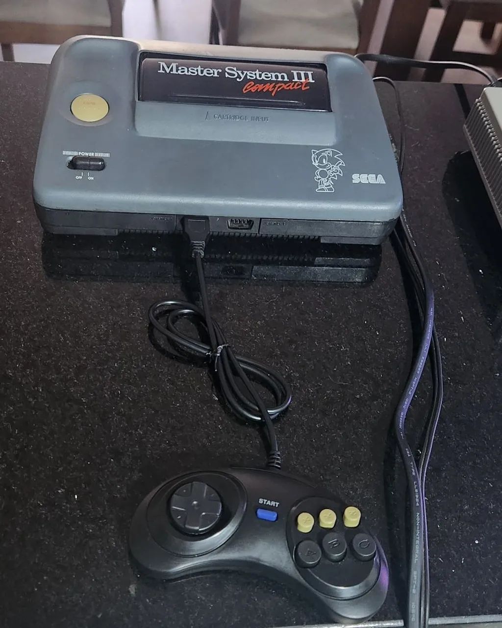 Master System 3 c/ MOD AV e Sonic na memoria + controle 
