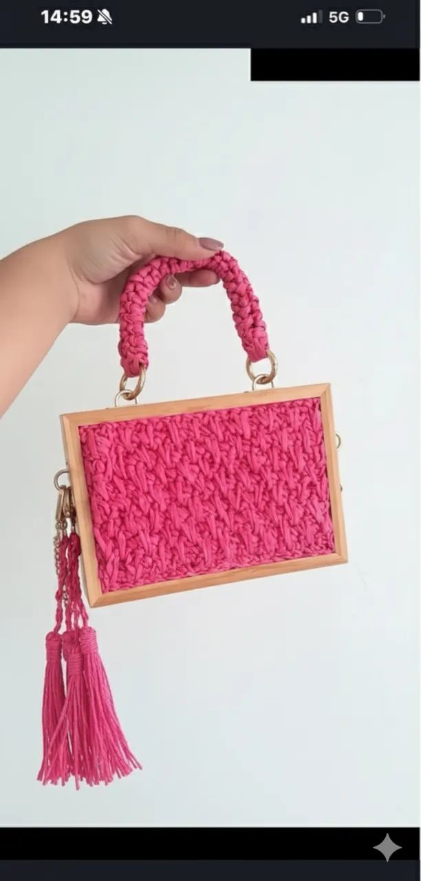 Bolsa praiana de madeira 