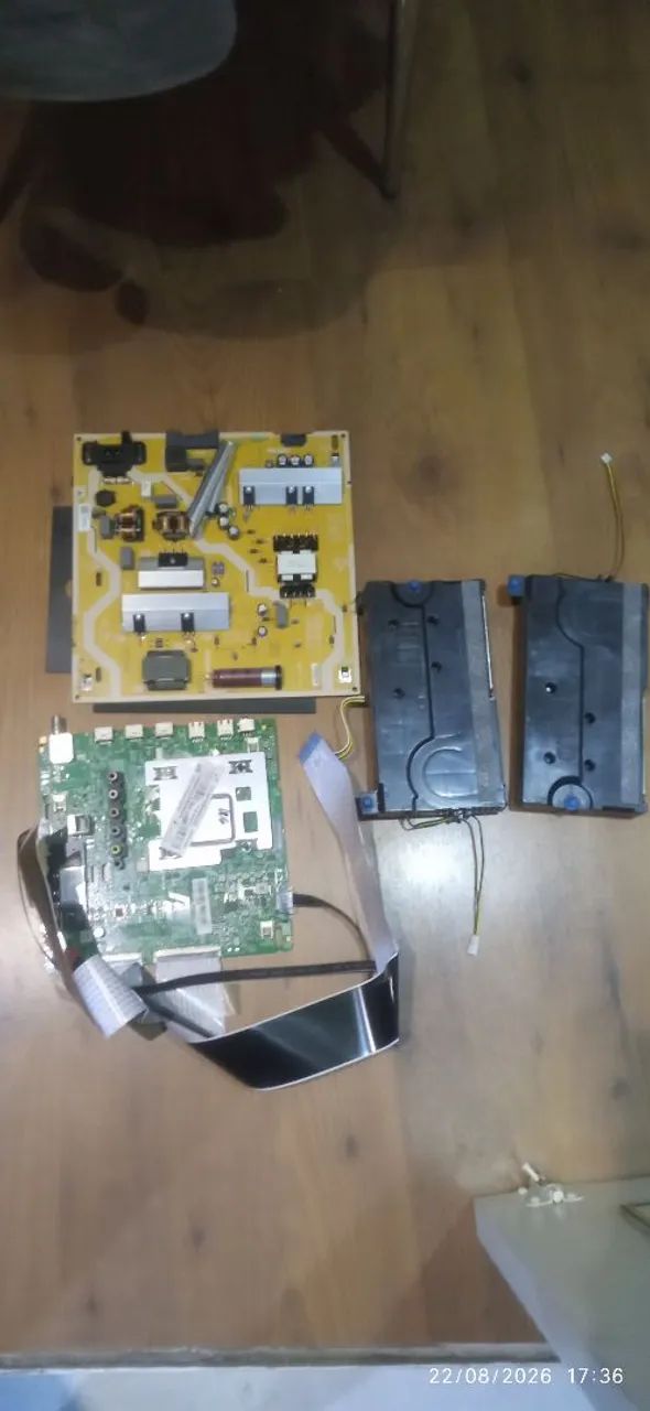 Conjunto de placa fonte + placa principal e alto falantes tv Samsung 55 polegadas  - Foto 3