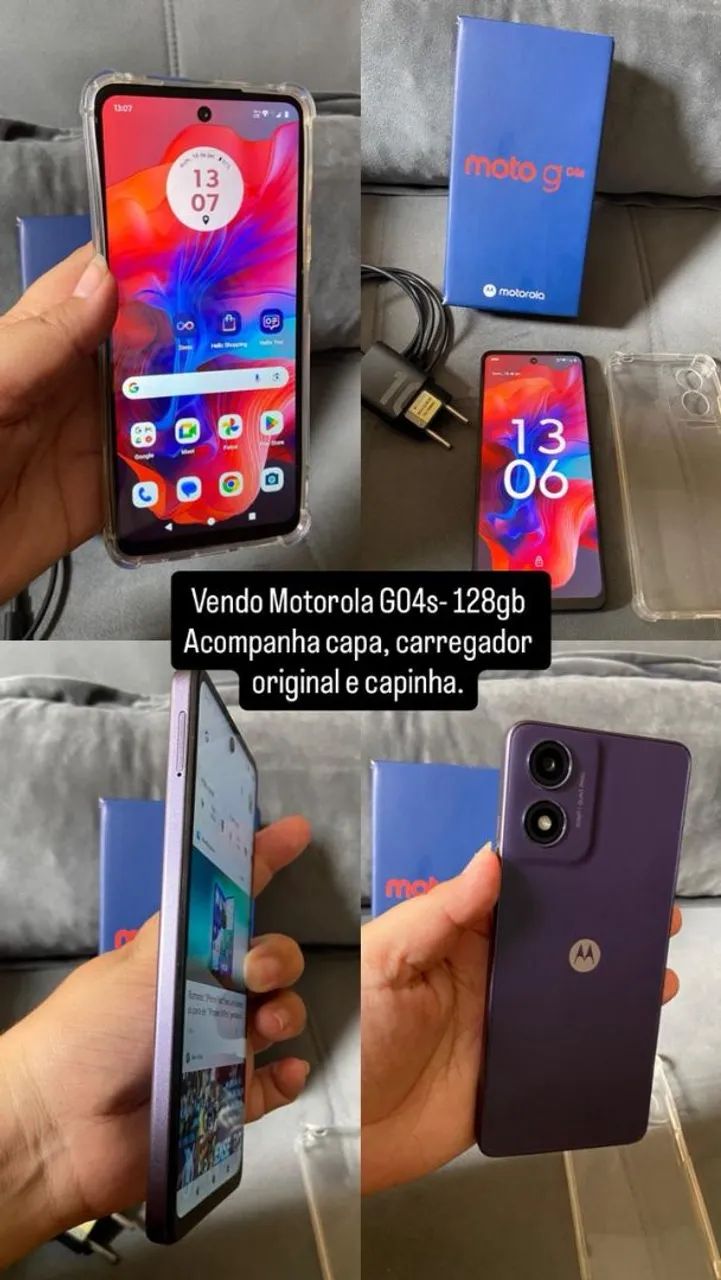 Vendo moto G04s 128 gigas 450 ou 4x de 125