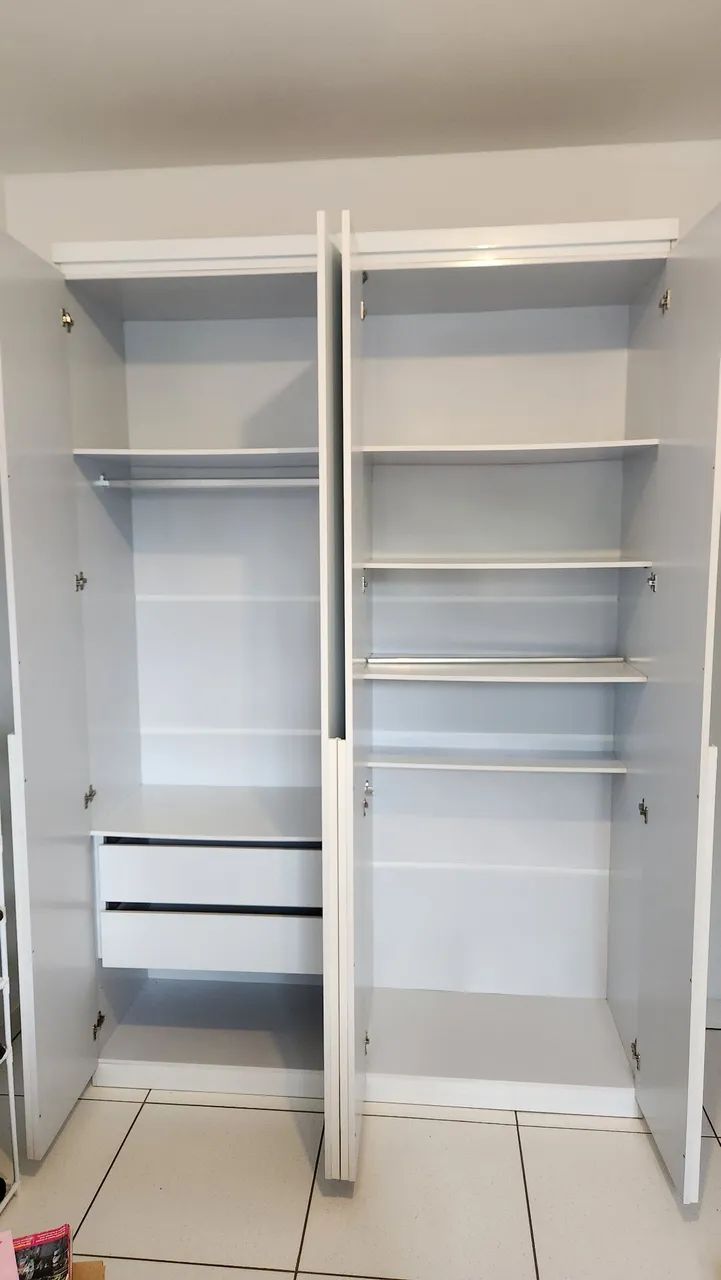 Guarda-roupas branco solteiro Lopas - Foto 2