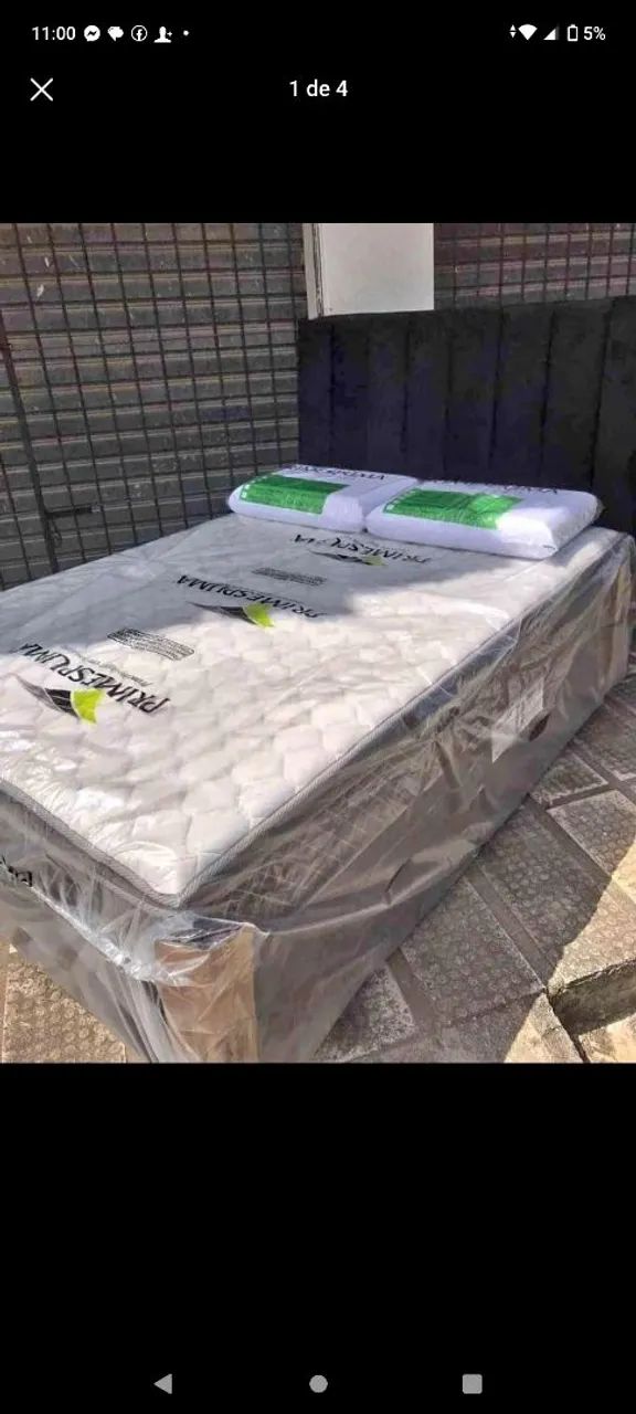 Cama box casal espuma d33 confortávell 
