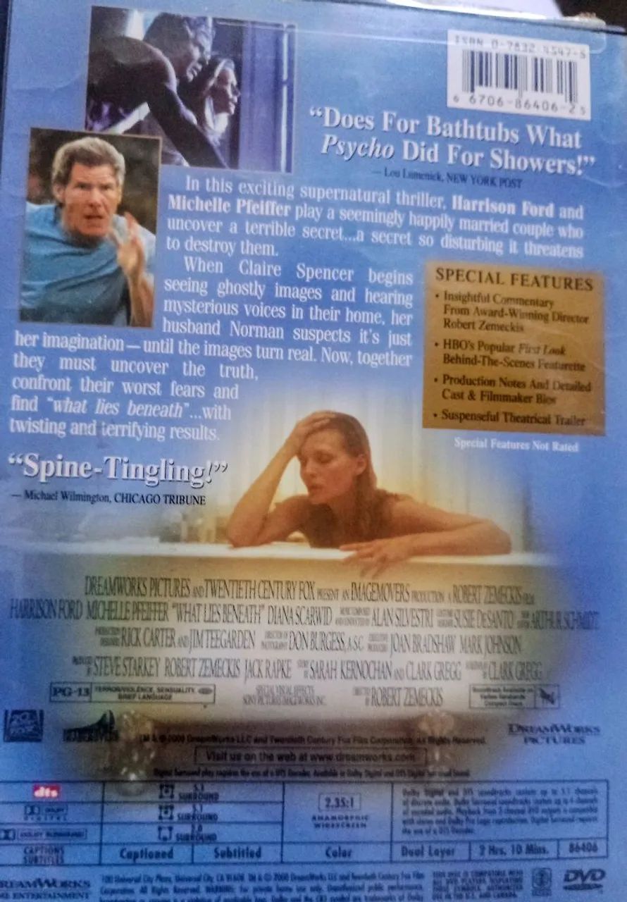 Dvd Filme What Lies Beneath Suspense Harrison Ford Importado - Foto 3