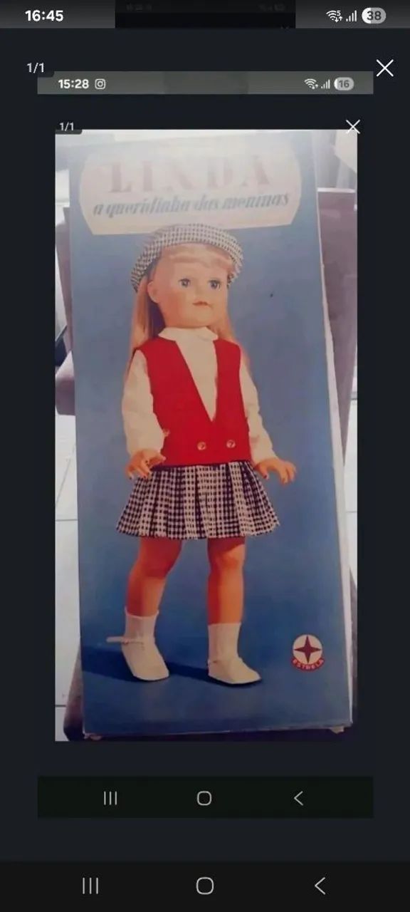 Boneca linda da estrela somente a caixa 