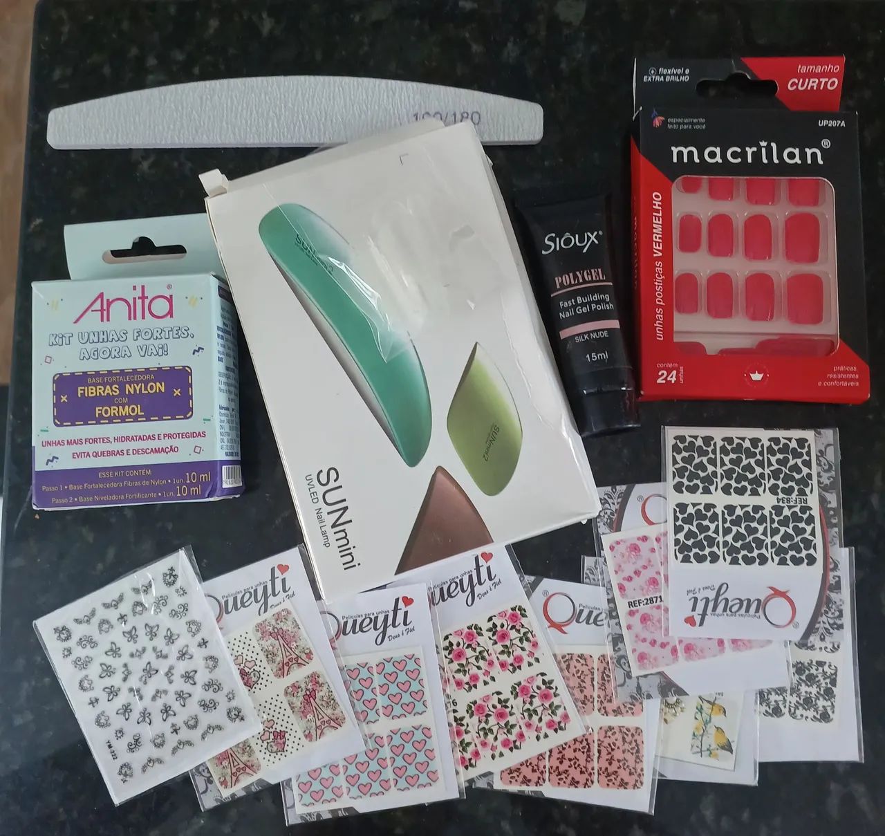 Kit coisas pra unhas 