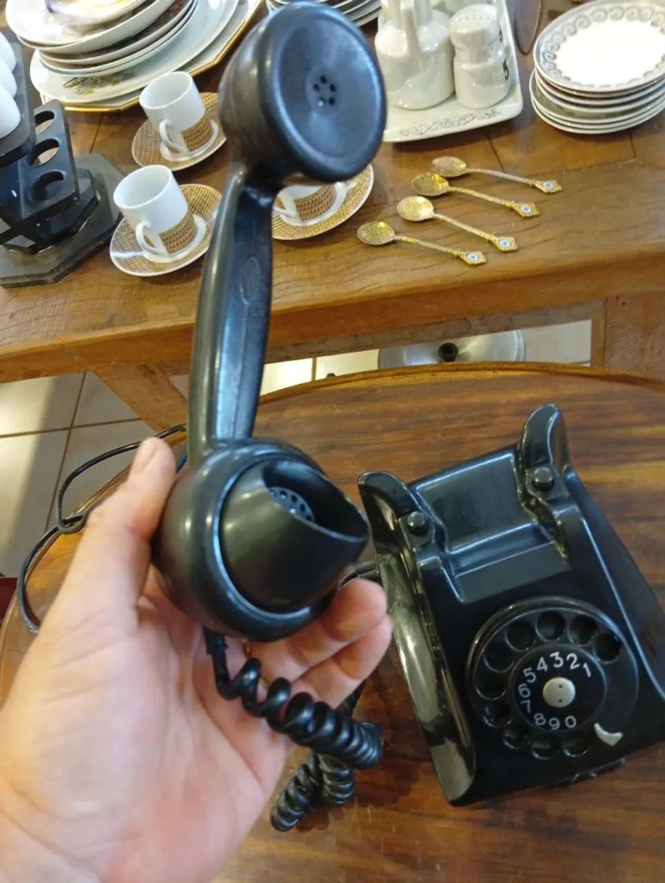 Telefone de baquelite Ericson preto - Foto 3