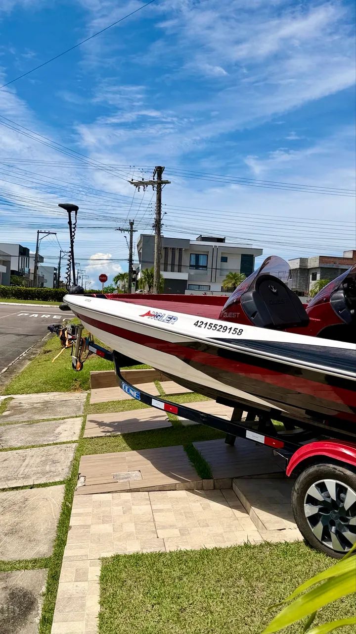 Lancha Quest 21 pés série Angler pesca - Foto 2