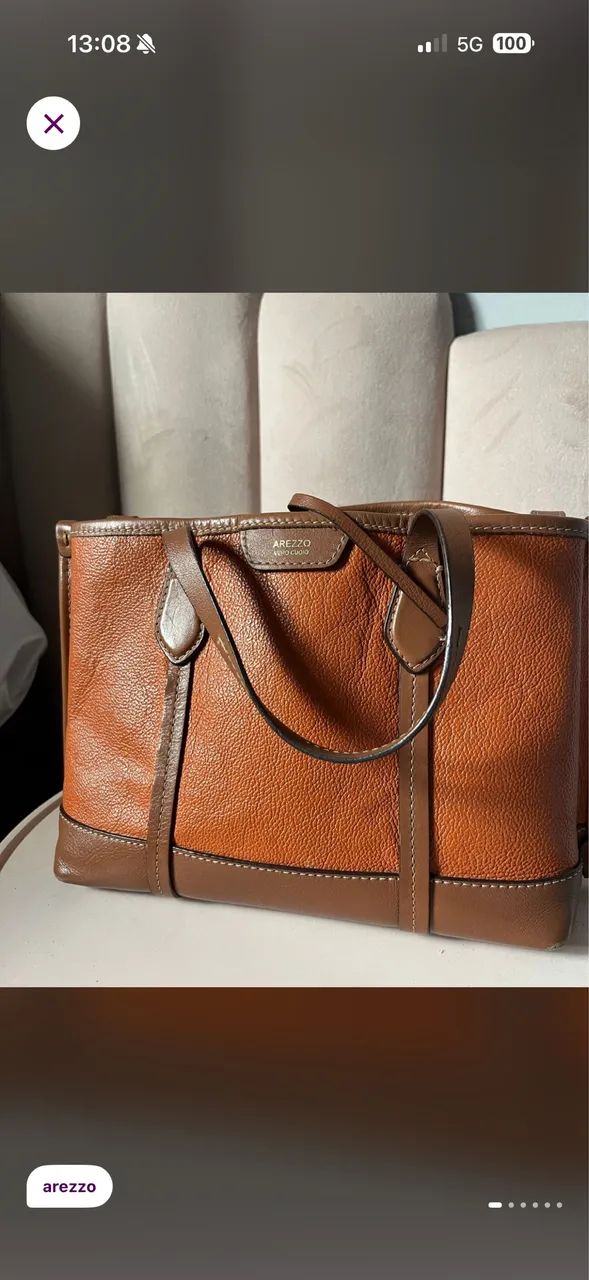 Bolsa Arezzo couro 