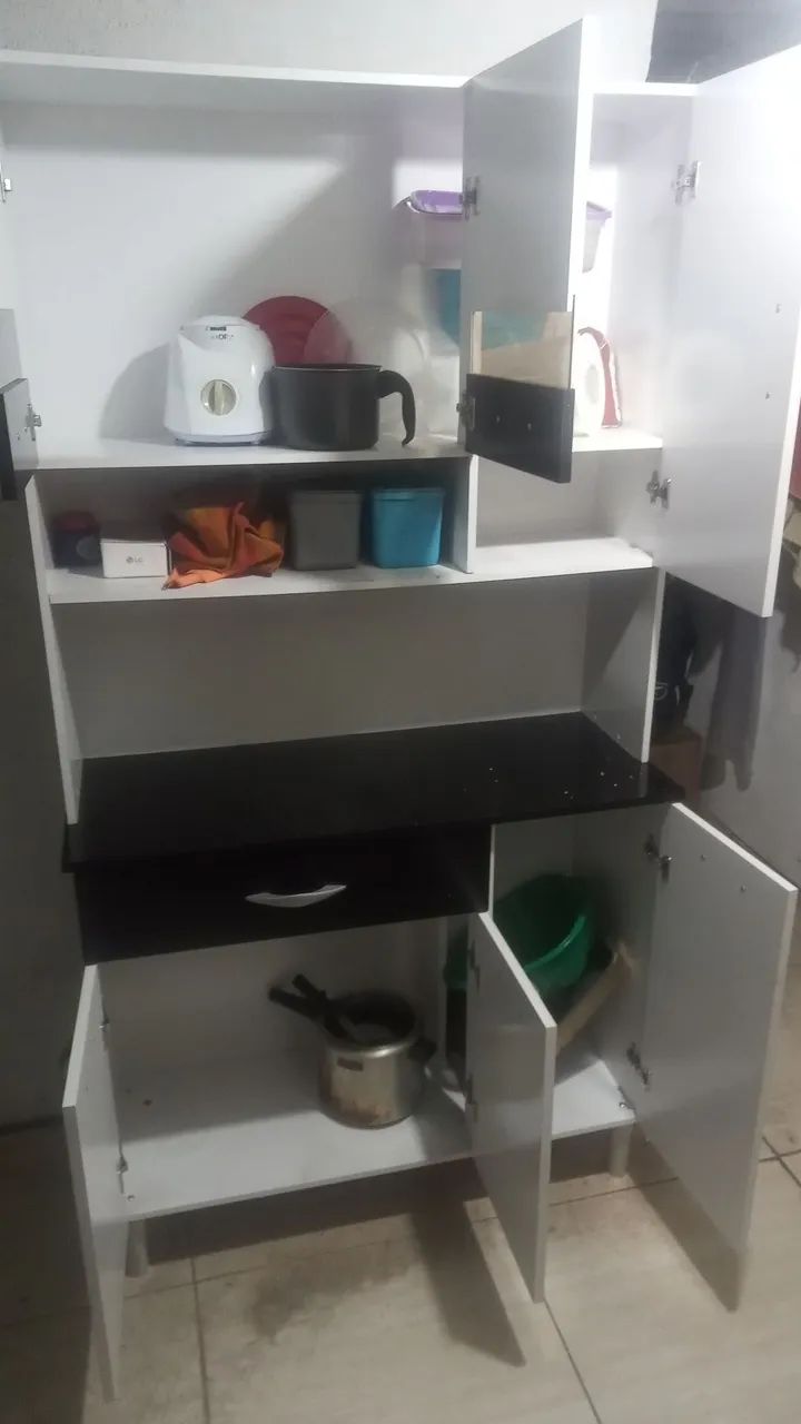 Armário de Cozinha Preto e Branco Novo e usado  - Foto 4