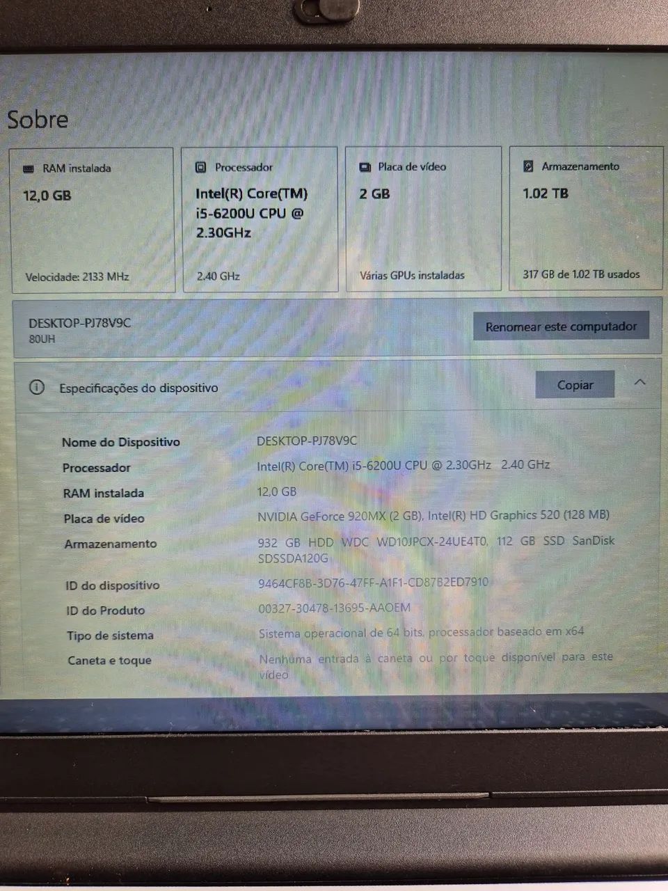 Notebook Lenovo Intel Core I5 e 12 GB RAM  - Foto 5
