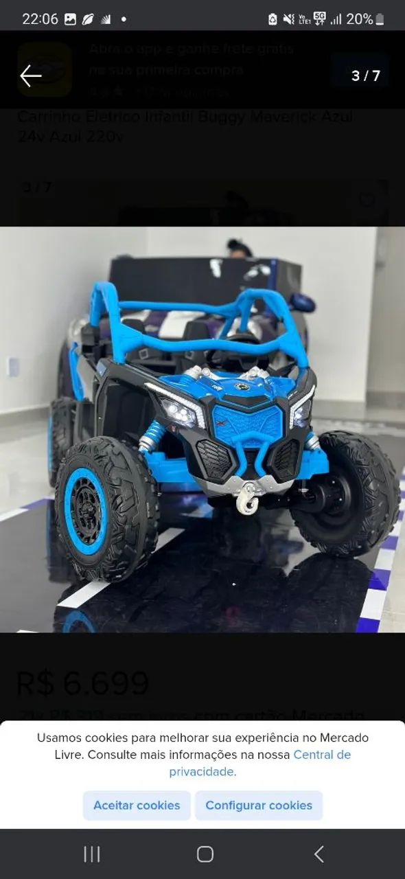 Carrinho a bateria maverique cann nam 4x4  - Foto 2