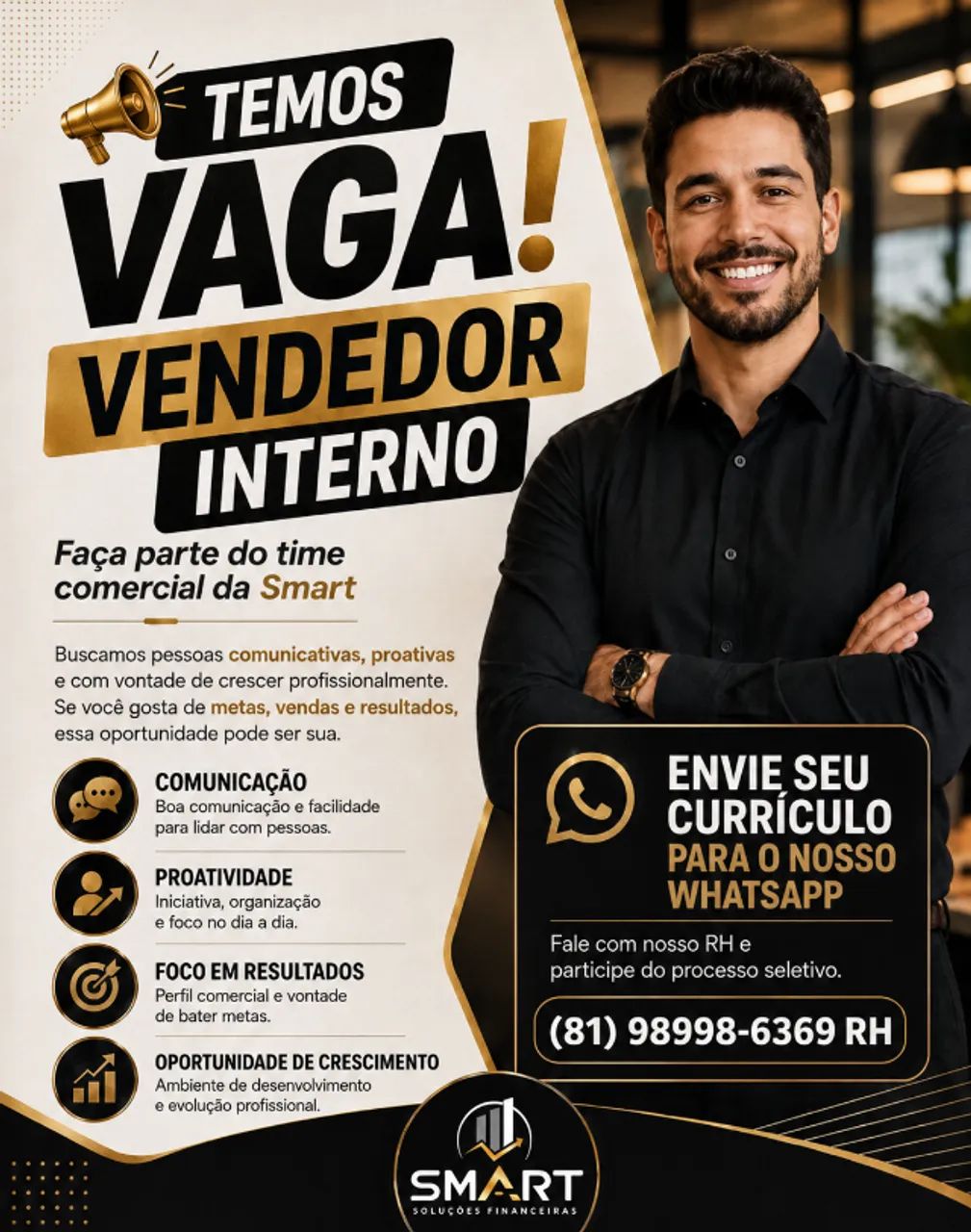 Vagas / Vendedor(a) interno Com e Sem Experiencia 