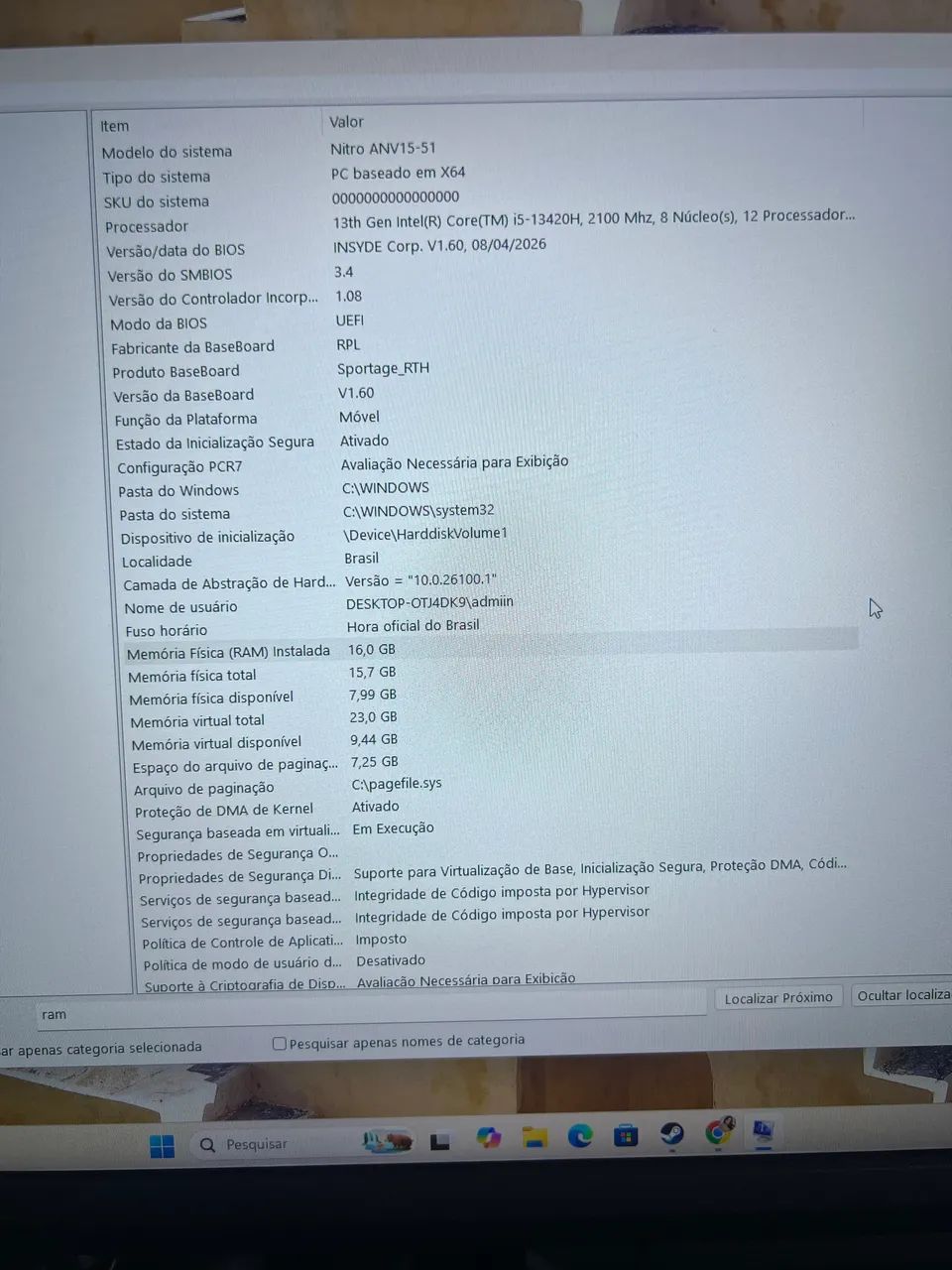 Notebook Nitro V15  - Foto 4