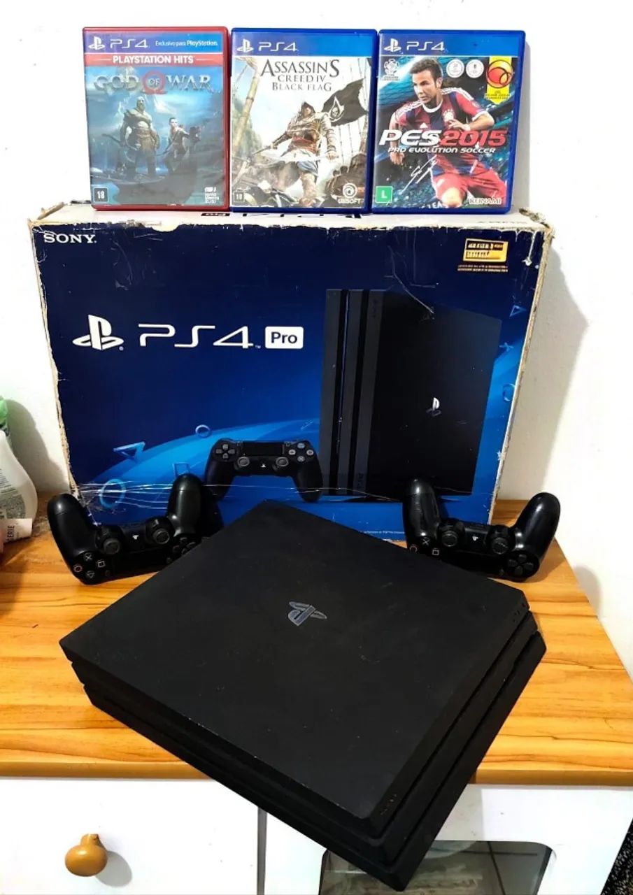PS4 Pro 4k C/ Caixa e JOGOS - - Foto 2