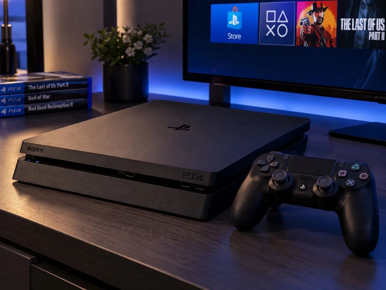 PS4 slim pouco usado