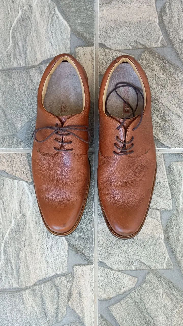 Sapato de couro Samello marrom