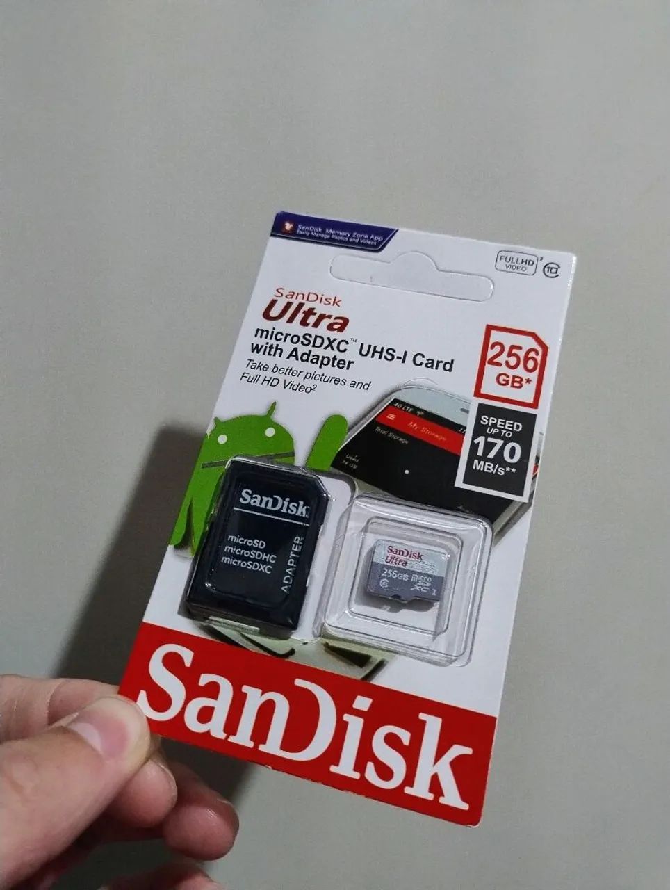 SanDisk Ultra com 256gb de armazenamento 