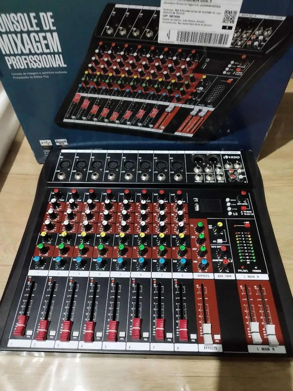 Mesa de som profissional Vedo 8 canais  - Foto 5